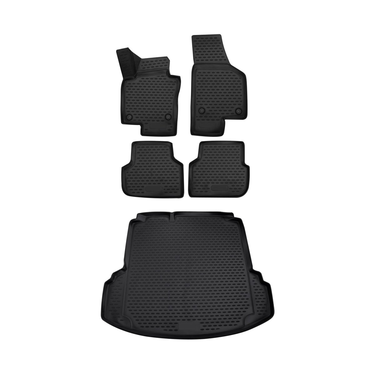 Volkswagen Jetta Floor-Trunk Mats - Omac - 3D - Black - 2011